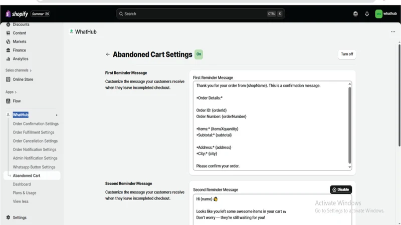 WhatHub – Order Automation