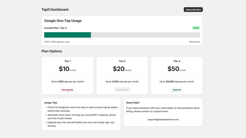 TapIt – Google Login