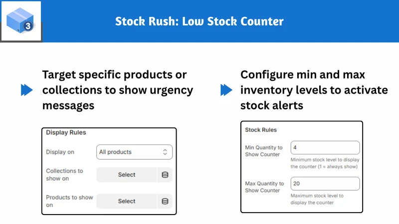 Stock Rush: Low Stock Counter