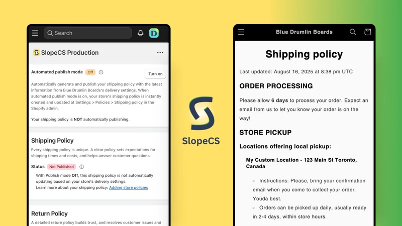 SlopeCS Shipping Policy