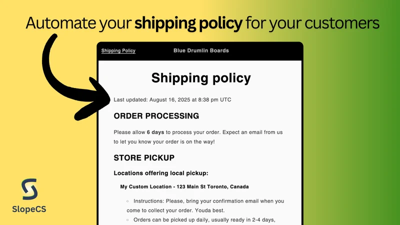 SlopeCS Shipping Policy