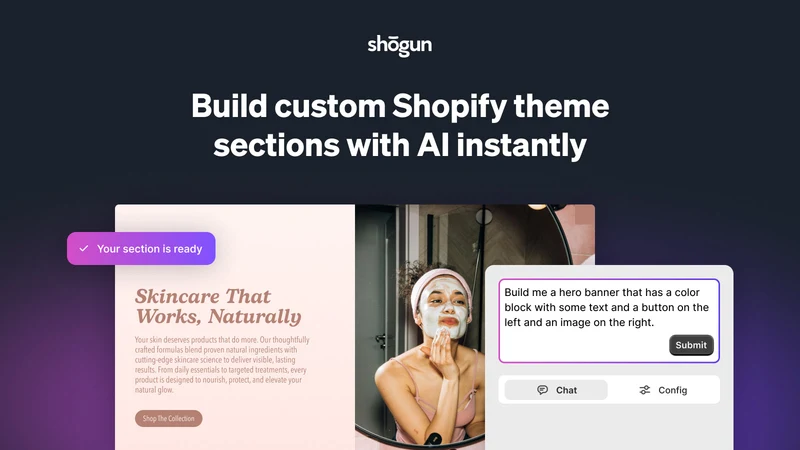Shogun ‑ AI Section Builder