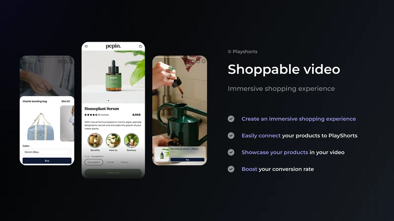 PlayShorts Shoppable Video UGC