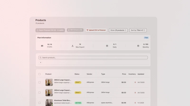 P!N: Easy Pinterest Export