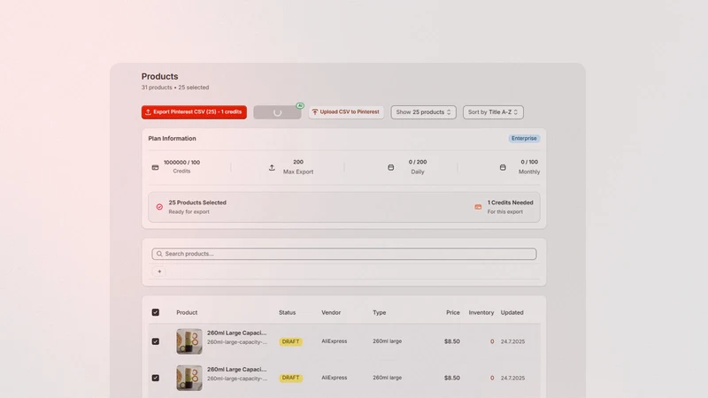 P!N: Easy Pinterest Export