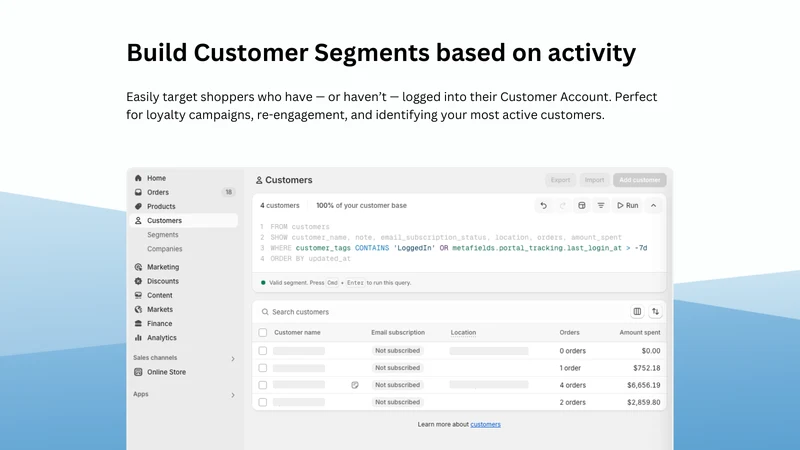 Customer Login Track