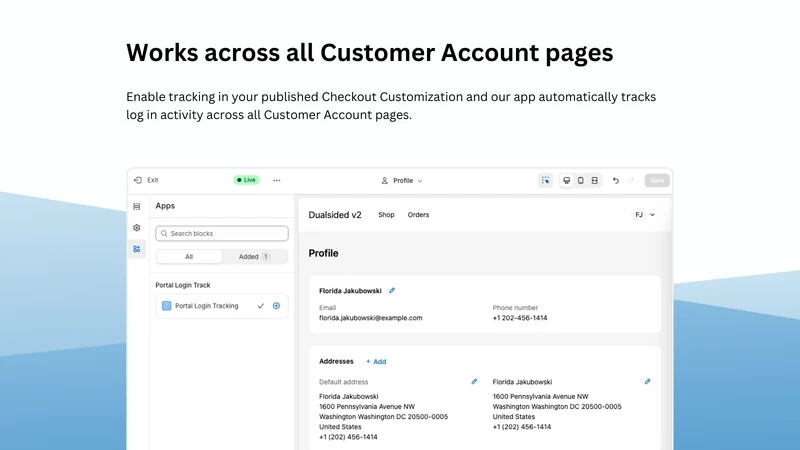 Customer Login Track