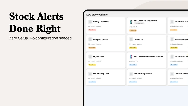 GoneSoon: Low Stock Alerts