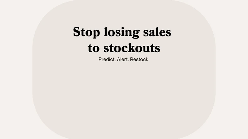 GoneSoon: Low Stock Alerts