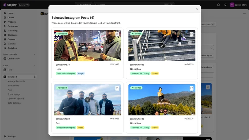 Sprinix Instafeed