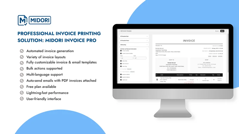Midori Invoice PDF Generator