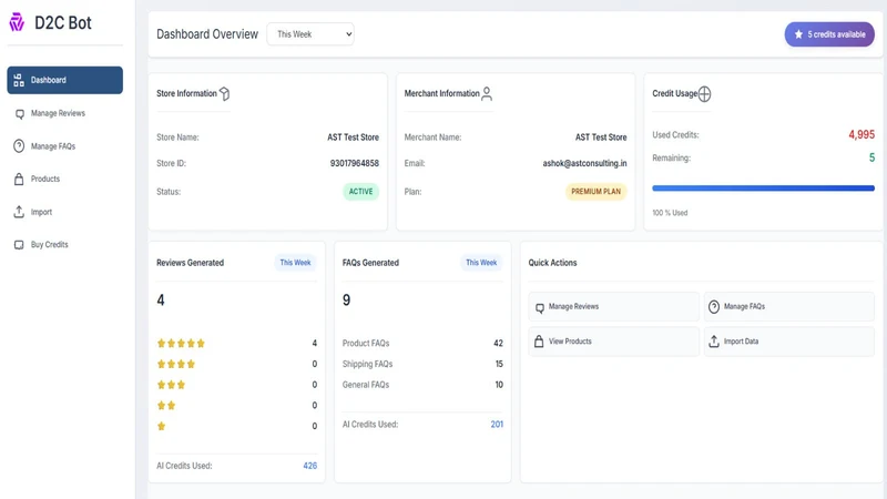 D2C Bot: AI Marketing engine