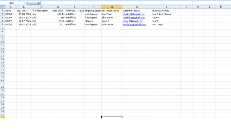 Smart Order Export