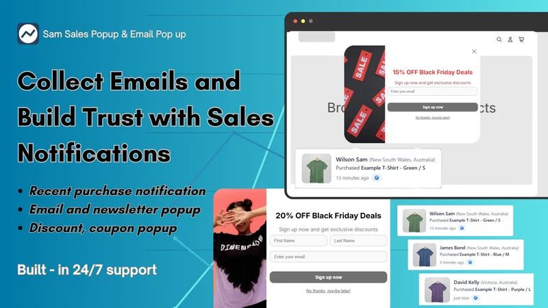 Sam FOMO & Sales Pop Up