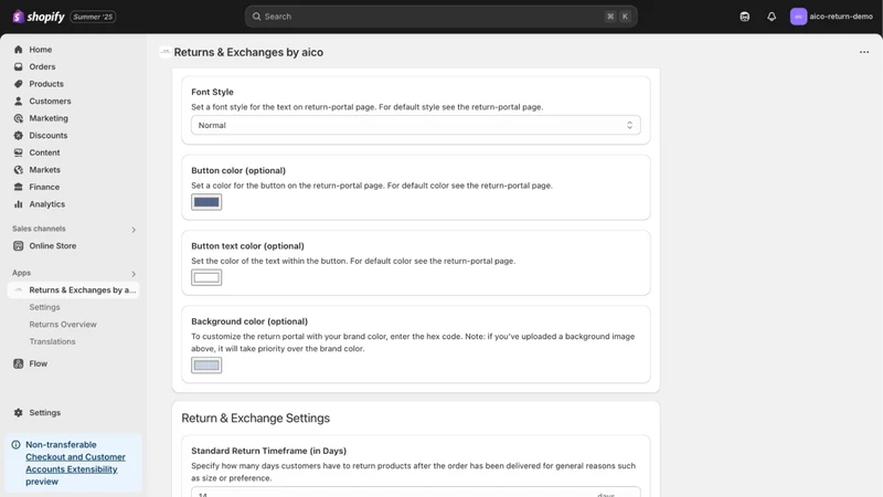 Returns & Exchanges by aico