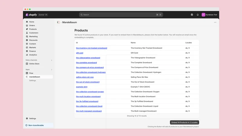 Mandelbaum.ai Search & Filter