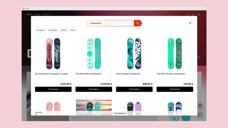 Mandelbaum.ai Search & Filter