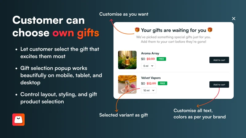 GoCart ‑ Auto Free Gift & BOGO
