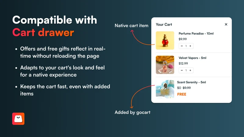 GoCart ‑ Auto Free Gift & BOGO