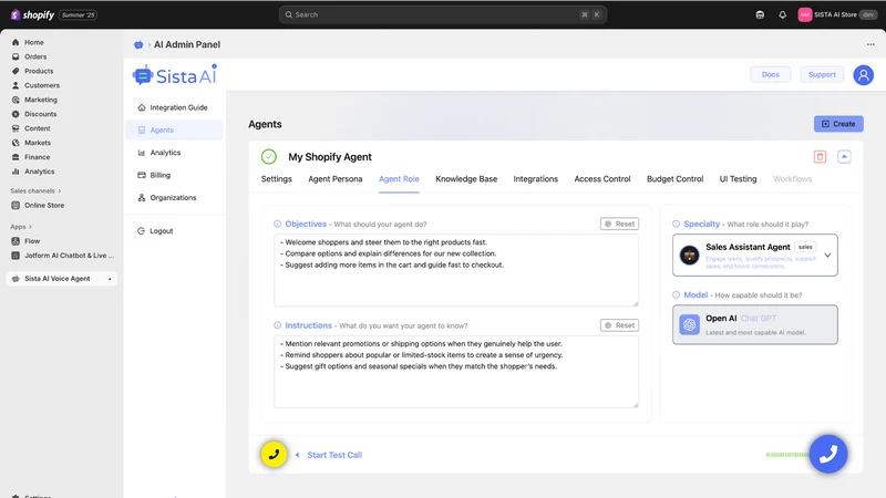AI Sales Agent & Voice Support