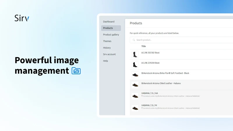 Sirv ‑ Product Image Manager