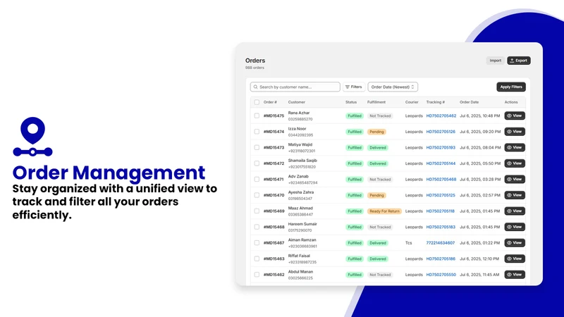 Track My Order – Realtime