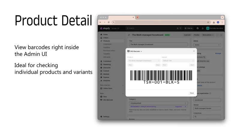 Quick SKU Barcode