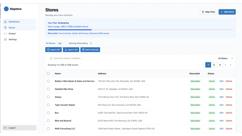 Maptera Store Locator