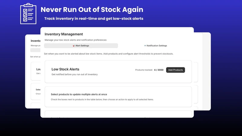 Low Stock AI Alerts & Reports