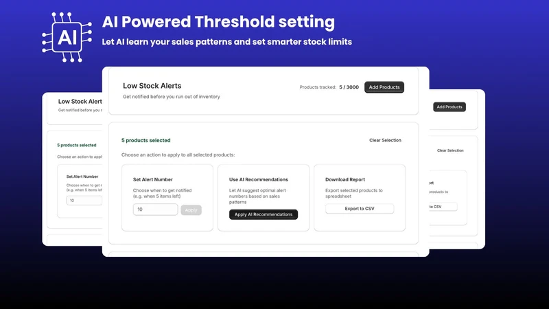 Low Stock AI Alerts & Reports