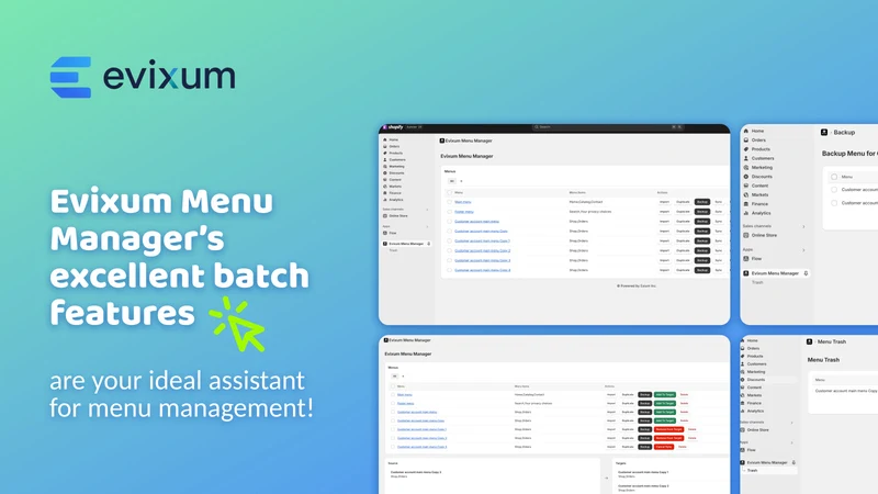 Evixum Menu Manager
