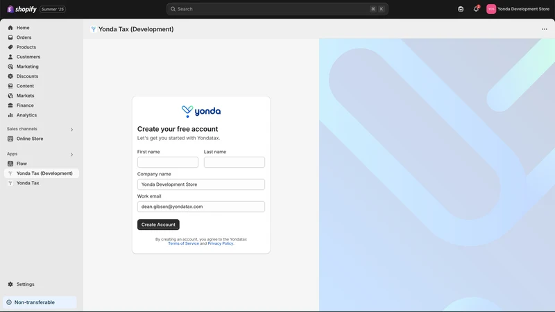 Yonda Sales Tax Automation
