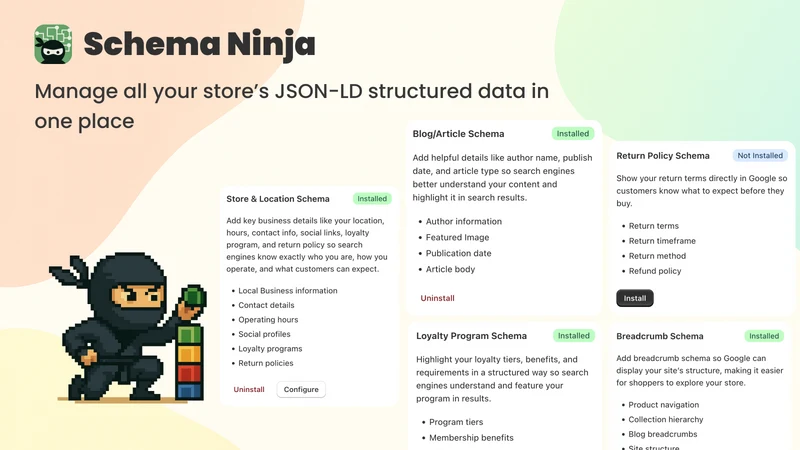 Schema Ninja ‑ AI FAQ & Schema