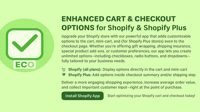 Enhanced Checkout Options