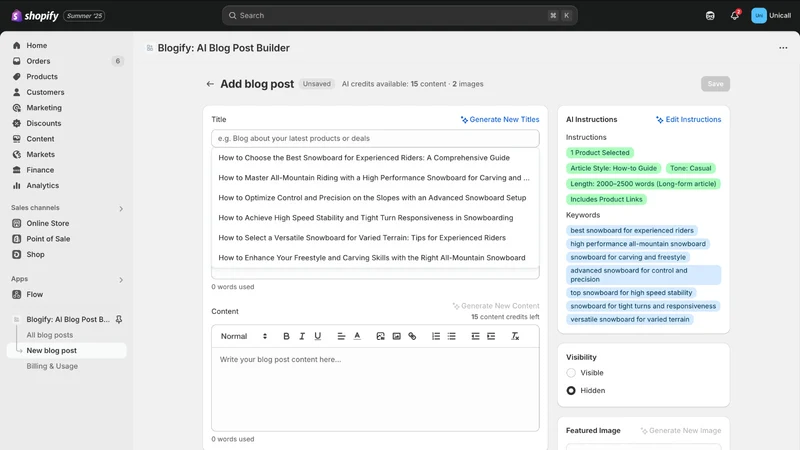 Blogify: AI Blog Post Builder