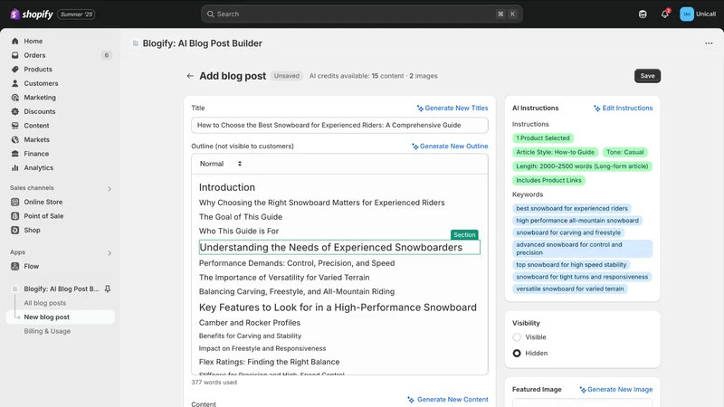 Blogify: AI Blog Post Builder