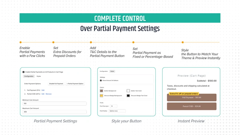 Partialy: Partial COD Payment