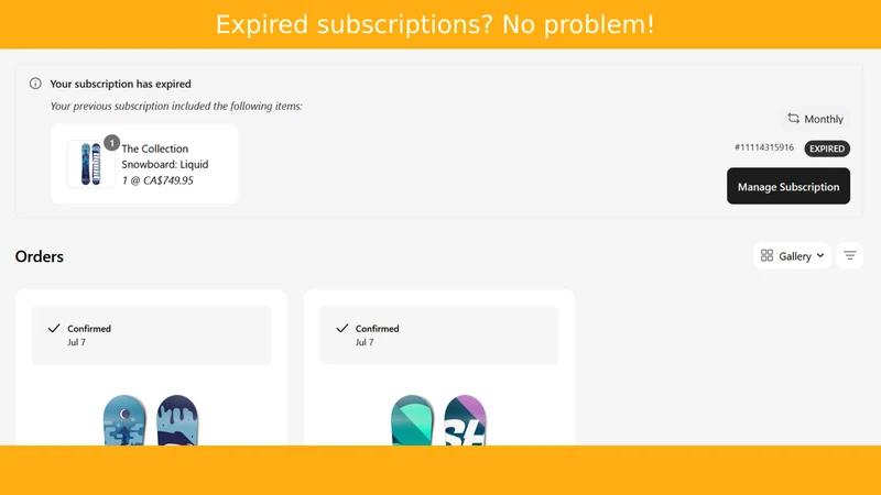 Manage Subs for Cust Acc UI