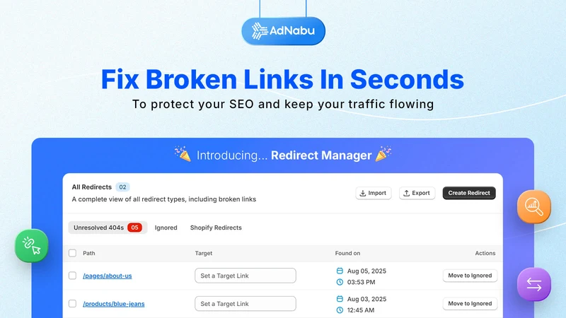 404/301 URL Redirects by Nabu