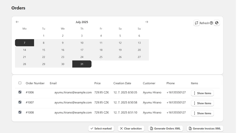 XML Exporter for Pohoda