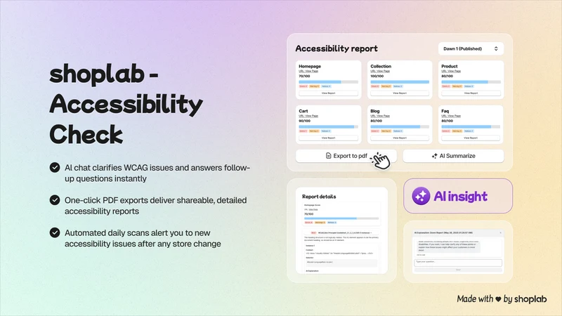 shoplab ‑ Accessibility Check