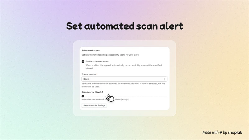 shoplab ‑ Accessibility Check