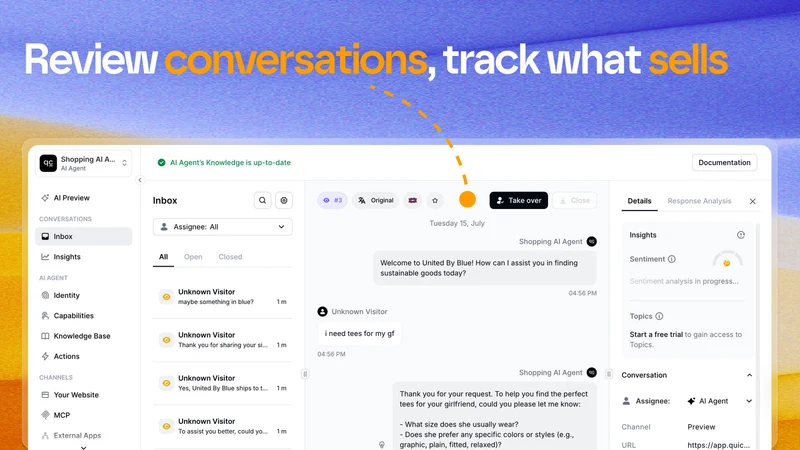 Quickchat AI: Chatbot & Sales