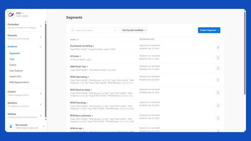 OMO Notifications