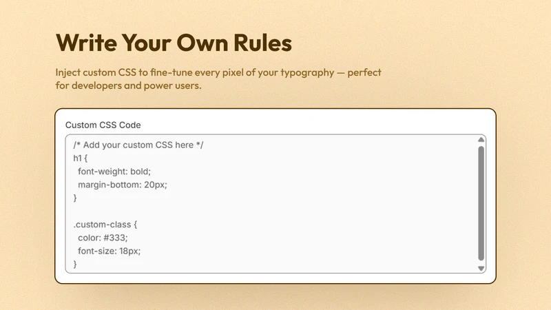 Fontly: Google & Custom Fonts