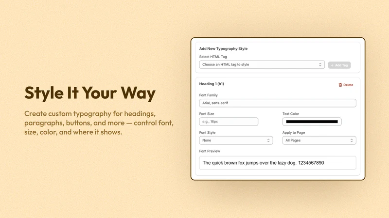 Fontly: Google & Custom Fonts
