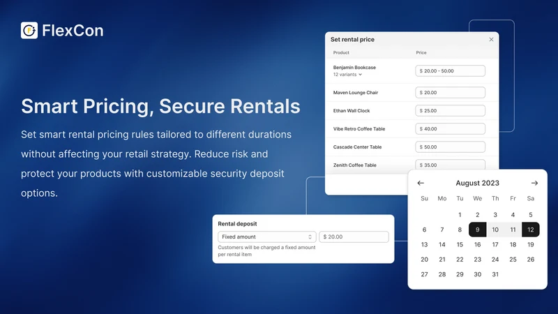 FlexCon Rental Booking, Hire