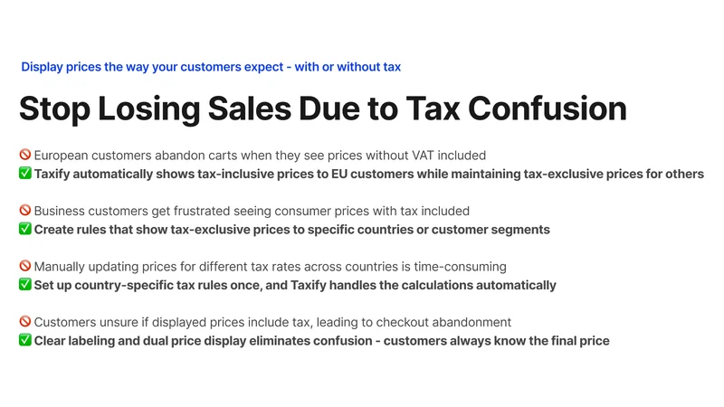 VAT/Tax Exemption & Dual price