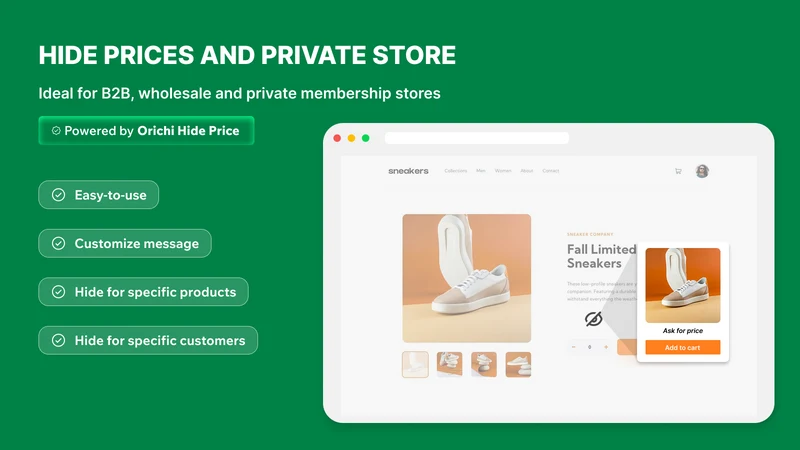 Request a Quote & Hide Prices