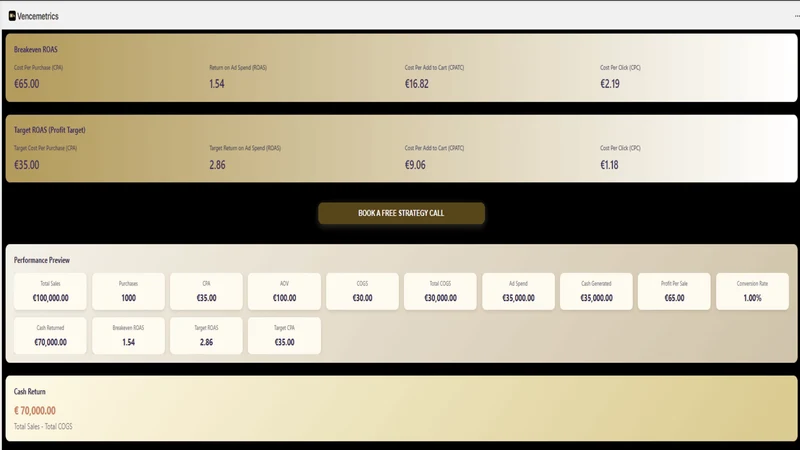 VenceMetrics Calculator